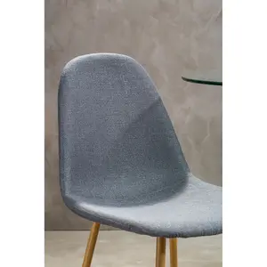 Modern Design Dining Chair With Ashwood Effect Legs, Comfortable Modern Dining Chair, Versatile Modern Chair