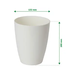 Verve Orchid White Plastic Plant pot (Dia) 13.1cm, (H)16cm, 1.5L