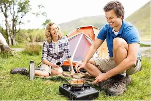 Portable Camping Stove Single Burner Outdoor BBQ Picnic Fishing Bag