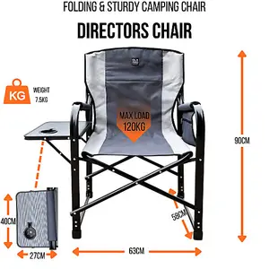 OLPRO Directors Chair - Black & Orange