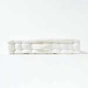 Homescapes Cotton Off White Floor Cushion, 40 x 40 cm