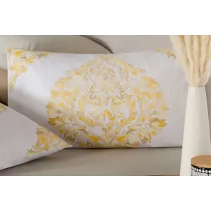 Belledorm Persia Duvet Cover Set White/Saffron (Single)