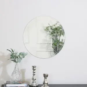 Melody Maison Round Frameless Bevelled Mirror 50cm x 50cm