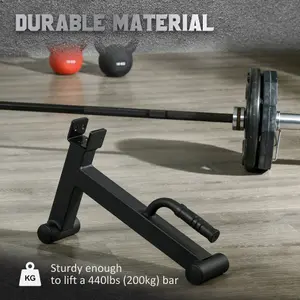 SPORTNOW Deadlift Barbell Jack for Loading, Unloading Barbell Plates