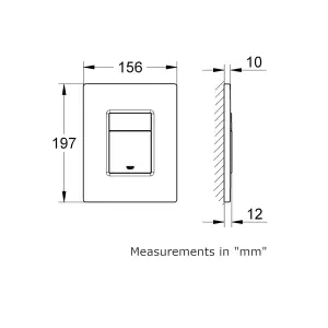 Grohe Even Alpine White Concealed Dual Cistern (H)455mm (W)41.5cm (D)14cm