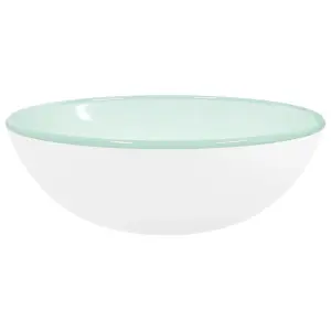 Basin Tempered Glass 35x12 cm White