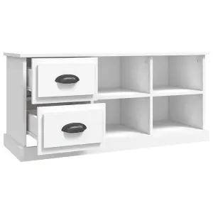 Berkfield TV Cabinet White 102x35.5x47.5 cm Engineered Wood