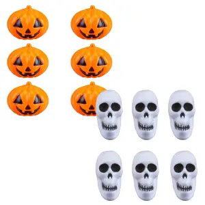 Halloween Pumpkin Set of Six Decorations Trick or Treat Party  Pumpkins