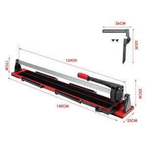 Costway Manual Tile Cutter Precision Ceramic Porcelain Cutting Machine Sharp Blade 16mm