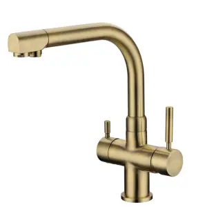 Hommix Berta Brushed Brass 3-Way Tap (Triflow Filter Tap)