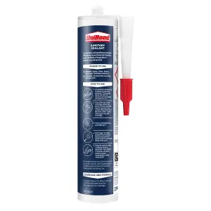 UniBond Sanitary Sealant Cartridge Translucent 274g, 2 Pack