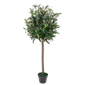 90cm Artificial Olive Bay Style Topiary Fruit Tree