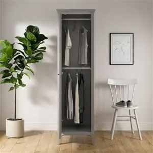 Dunelm Lynton Single Wardrobe, Farmhouse, Grey