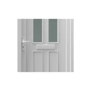 Fortia Chesil Frosted Glazed White RH External Front Door set, (H)2085mm (W)840mm