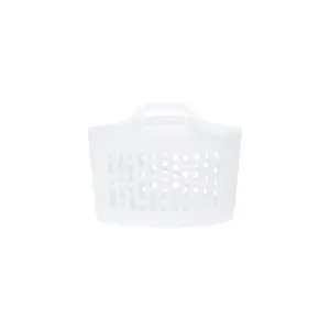 Wham 2 Piece Plastic Flexi Basket Set (8L/50L) Ice White