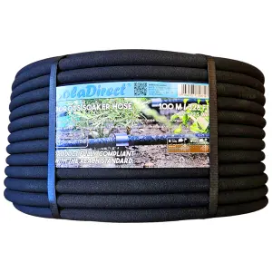 Soaker Hose, Porous Pipe, 100 m / 328 ft Long, REACH Compliant, Water Saving up to 70%