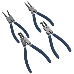 4pc Circlip Plier Set 7" Internal / External / Bent and Straight