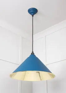 Smooth Brass Hockley Pendant in Upstream