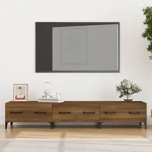 vidaXL TV Cabinet Brown Oak 150x34,5x30 cm Engineered Wood