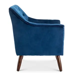 Velvet Blue Franca Accent Chair