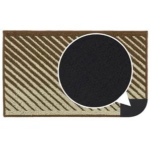 JVL Stellar Machine Washable Latex Backed Doormat, 50x80cm, Brown