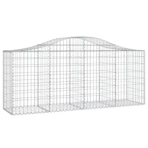 Berkfield Arched Gabion Baskets 20 pcs 200x50x80/100 cm Galvanised Iron