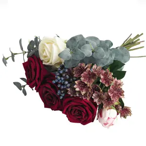 Bloom Artificial Tithe Large Bouquet - Faux Fake Silk Flower Indoor Home Decoration Floral Arrangement - H50cm x W35cm