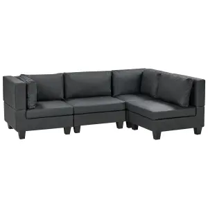 Corner Sofa UNSTAD Black Left Hand