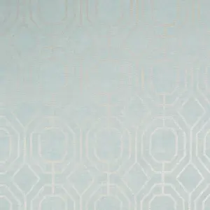 Luxe geo Duck egg Smooth Wallpaper Sample