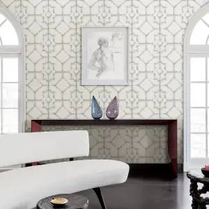 Fine Decor FD25528 Verandah Wallpaper, Dove