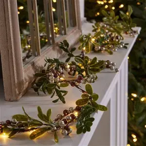 Copper Berry Light Up Garland