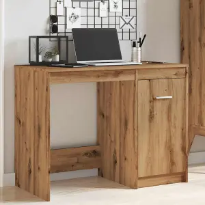 Berkfield Desk Artisan Oak 100x50x76 cm Engineered Wood