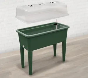 Garden Store Direct Raised Bed Grow Table XXL with Grow Lid & Self Watering System Dark Green