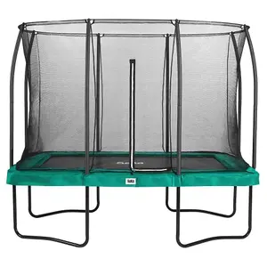 10ft x 7ft Salta Green Comfort Edition Rectangular Trampoline with Enclosure