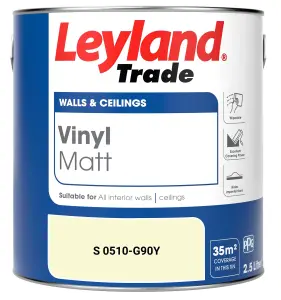 Leyland Trade Vinyl Matt Walls & Ceilings Emulsion Paint (S 0510-G90Y) 2.5L