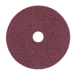 Sealey Sanding Disc Fibre Paper Backed Diameter 115mm 50 Grit Pack of 25 Pieces FBD11550