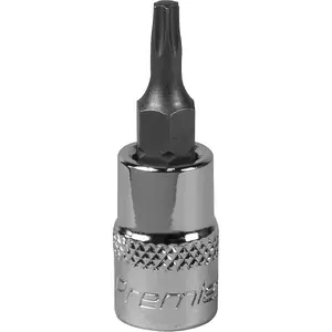 Premium T15 TRX Star Socket Bit - 1/4 Inch Drive with Knurled Grip