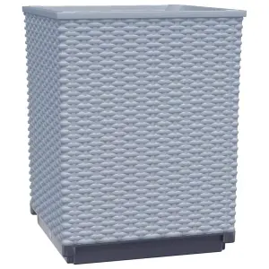 Berkfield Planters 2 pcs Light Grey 30x30x37 cm Polypropylene