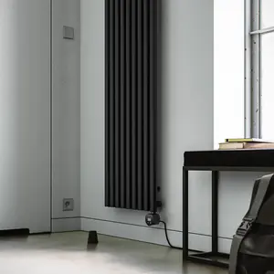 Terma 230V 0.8kW Heban Black Smart Vertical Oil-filled radiator