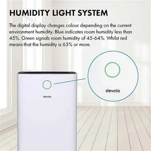 Devola 12L Compressor Dehumidifier, With Dust-Proof Filter - DV12L White