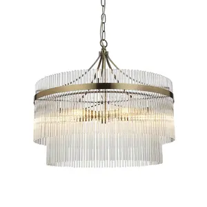 Luminosa Marietta 5 Light Multi Arm Lamp Ceiling Pendant Antique Brass