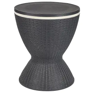 Garden Table Synthetic Material Black AISA