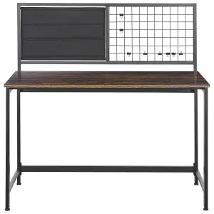 Office Desk with Memo Board Black VINCE