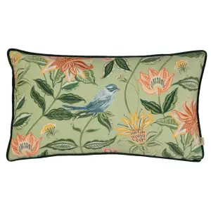 Evans Lichfield Chatsworth Aviary Velvet Piped Feather Filled Cushion