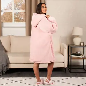 OHS Adults Electric Heated Oversized Hoodie Blanket - Blush