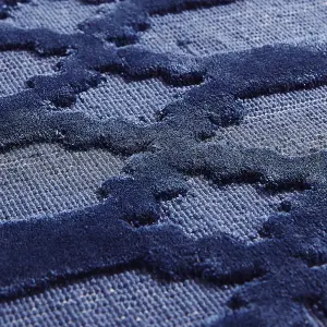 Viscose Rug 160 x 230 cm Navy Blue CIZRE