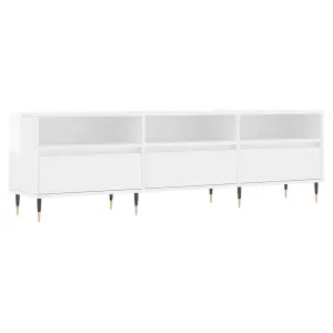 Berkfield TV Cabinet High Gloss White 150x30x44.5 cm Engineered Wood