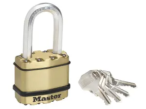 Master Lock - Excell™ Brass Finish 45mm Padlock 4-Pin - 38mm Shackle