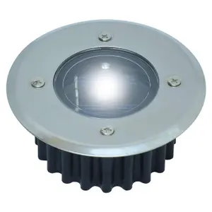 4 X Round LED solar lamps - Waterproof DECK LIGHT - easy to install - without cables - super bright LED lamps - Solar powered