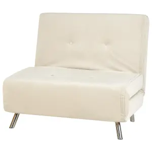 Beliani Modern Sofa Bed FARRIS Cream Velvet